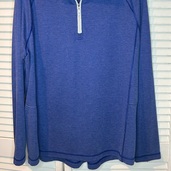 Tommy Bahama Blue Long Sleeve 1/4 Zip Sz M - Picture 2 of 7